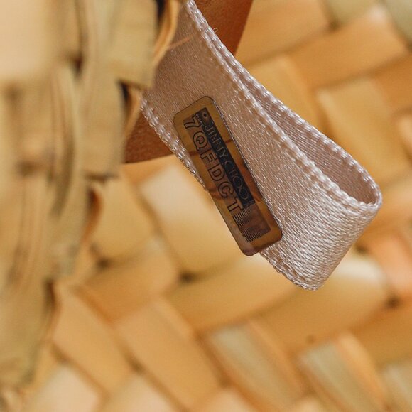 Jimmy Choo Macy Small Raffia Cross-Body Tote Bag - Picture 14 of 15